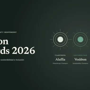 Ilustración con el título Beacon Awards 2026 y tres faros que representan los premios de filantropía (Alaffia), sostenibilidad (Voshbon) e inclusión (Norms)